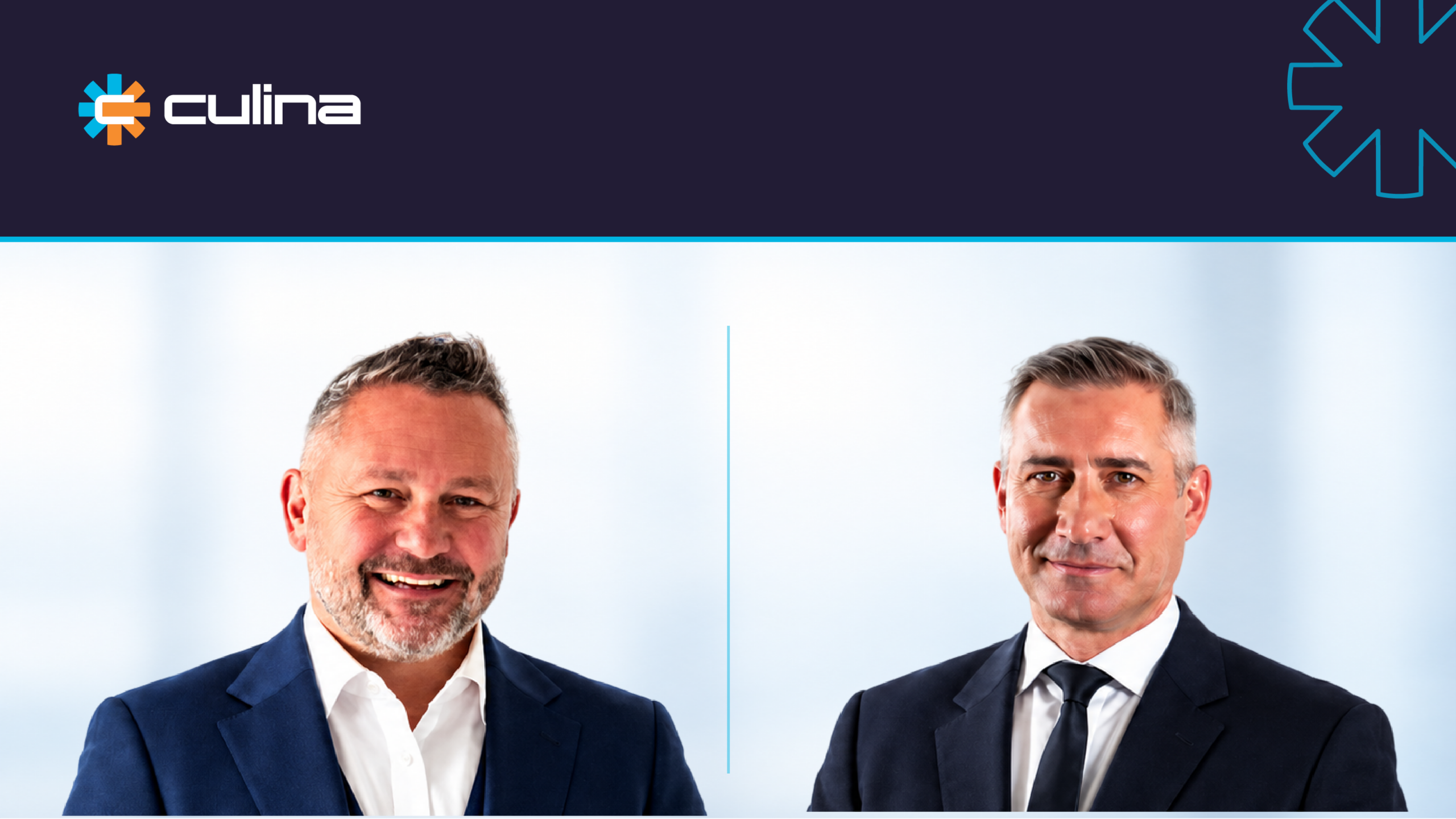 A banner image that contains two men headshots